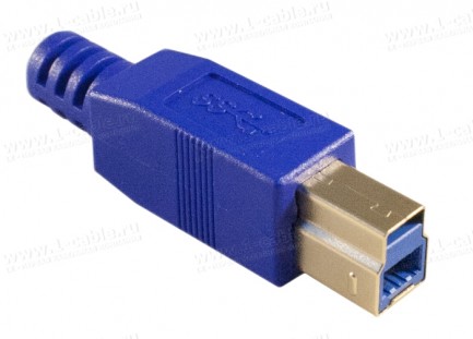 Фото1 AC-USB3B-MS-5.5 Разъем USB 3.0 кабельный, штекер, в корпусе, тип B