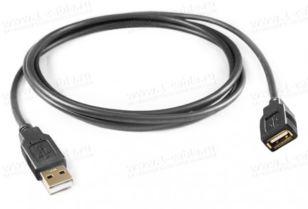 Фото2 1K-USB203-AAF-0. Кабель USB 2.0 для передачи данных, серии Basic, штекер (тип A) - гнездо (тип A)
