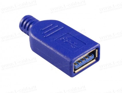 Фото1 AC-USB3A-FS-5.5 Разъем USB 3.0 кабельный, гнездо, в корпусе, тип А
