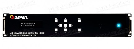 Фото1 GEF-UHD-89-HBT2 - Матричный видео коммутатор HDMI2.0 8х8 с поддержкой разрешений до 4K Cinema-DC и 4