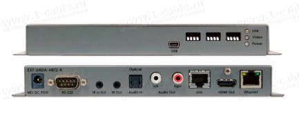 Фото2 EXT-UHDA-HBT2 - Удлинитель линий HDMI 2.0 по кабелю витая пара (Cat.5e), 4K Ultra HD с HDCP 2.2/1.4,