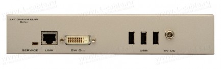 Фото2 EXT-DVIKVM-ELR - Удлинитель DVI и USB по одному кабелю витая пара на длины до 100 м, с поддержкой 19