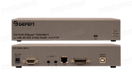 Фото2 EXT-DVIKA-HBT2 - Удлинитель DVI/HDMI, USB, RS-232 и двустороннего аудио по одному кабелю витая пара 