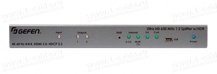 Фото1 EXT-UHD600-12 - Усилитель-распределитель сигналов HDMI2.0 1:2 с поддержкой 4K, HDCP 1.4, 2.2, HDR, п