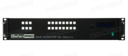 Фото2 GEF-DVIKVM-848DL-PB Матричный коммутатор 8x8 сигналов DVI Dual Link (3840x2400) + USB 2.0 + Аудио