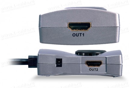 Фото2 HIT-HDMI1.3-142C Компактный распределитель сигналов HDMI 1:2, 1 вход > 2 выхода, UXGA, 1080p, HDMI 1