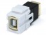 мини фото5 MNKS-USB-.. Вставка-кейстон с проходным адаптером USB (гнездо-гнездо)  для мультимедийных настенных панелей