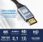 мини фото2 Кабель HDMI, серія Standard v.2.1, штекер (тип A) > штекер (тип A), версія 2.1, діаметр-6.3 мм, в обплетенні колір-графіт, довжина-1 м (HDMIS2.1-8K-MM-01 3929)
