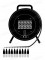 мини фото1 1K-PW10/0RX-1.0 10-кан. (10-IN) студийная аудио мультикорная система на катушке (10x XLR3 гнездо) > коса (10x XLR3 штекер)